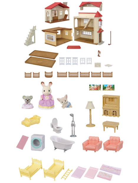 Calico Critters® Red Roof Country Home Gift Set -Secret Attic Playroom
