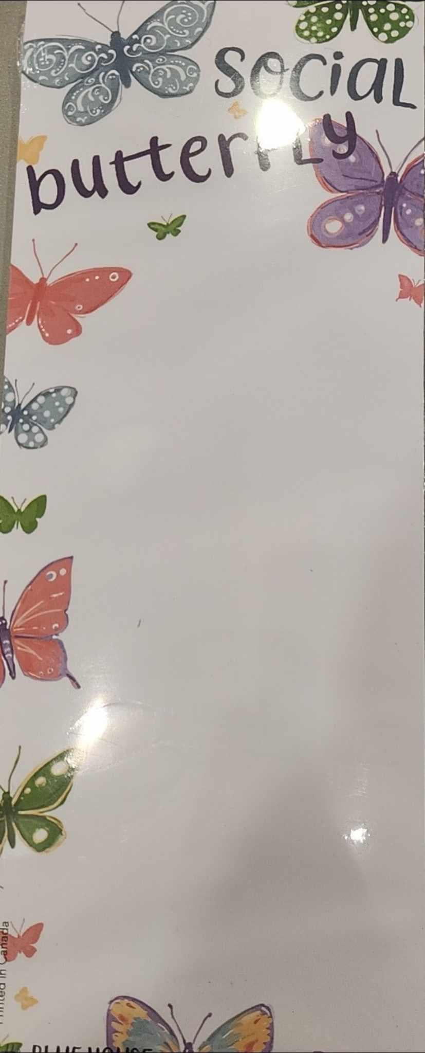 Social Butterfly Magnetic Notepad