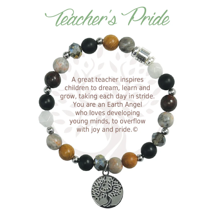 Earth Angel Natural Stone Bracelet - Teacher's Pride