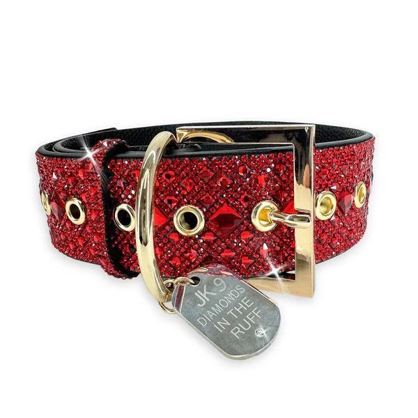 Diamond in the Ruff Dog Collar - RED