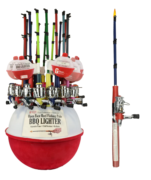 Open Face Fishing Pole BBQ Lighter