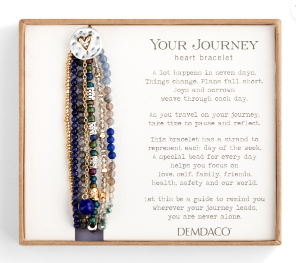 Your Journey Indigo Adjustable Beaded Love Bracelet 7"