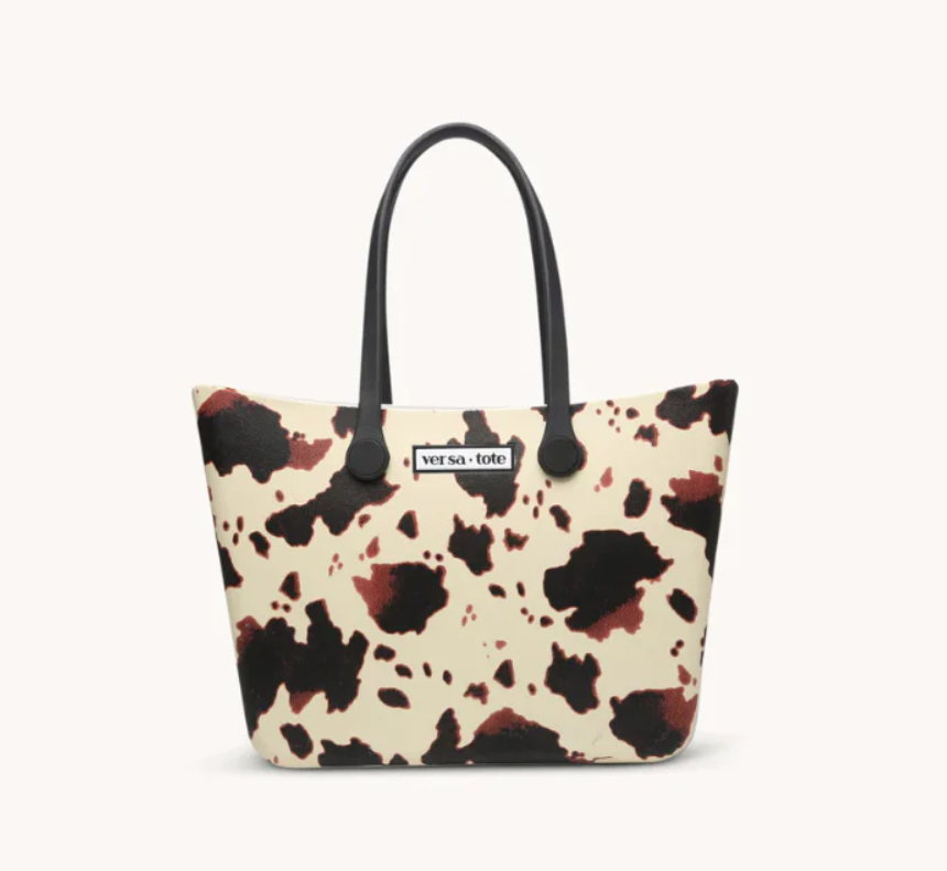 Cow Print Versa Tote