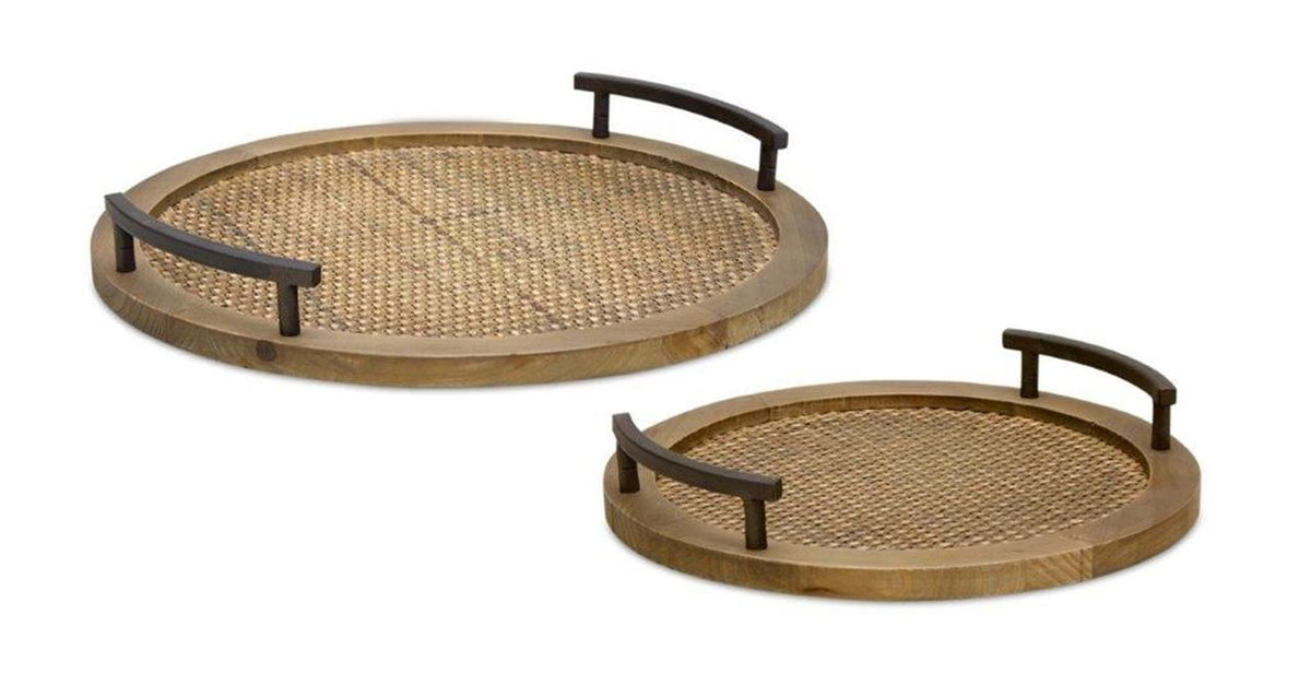 Bamboo Look Round Tray