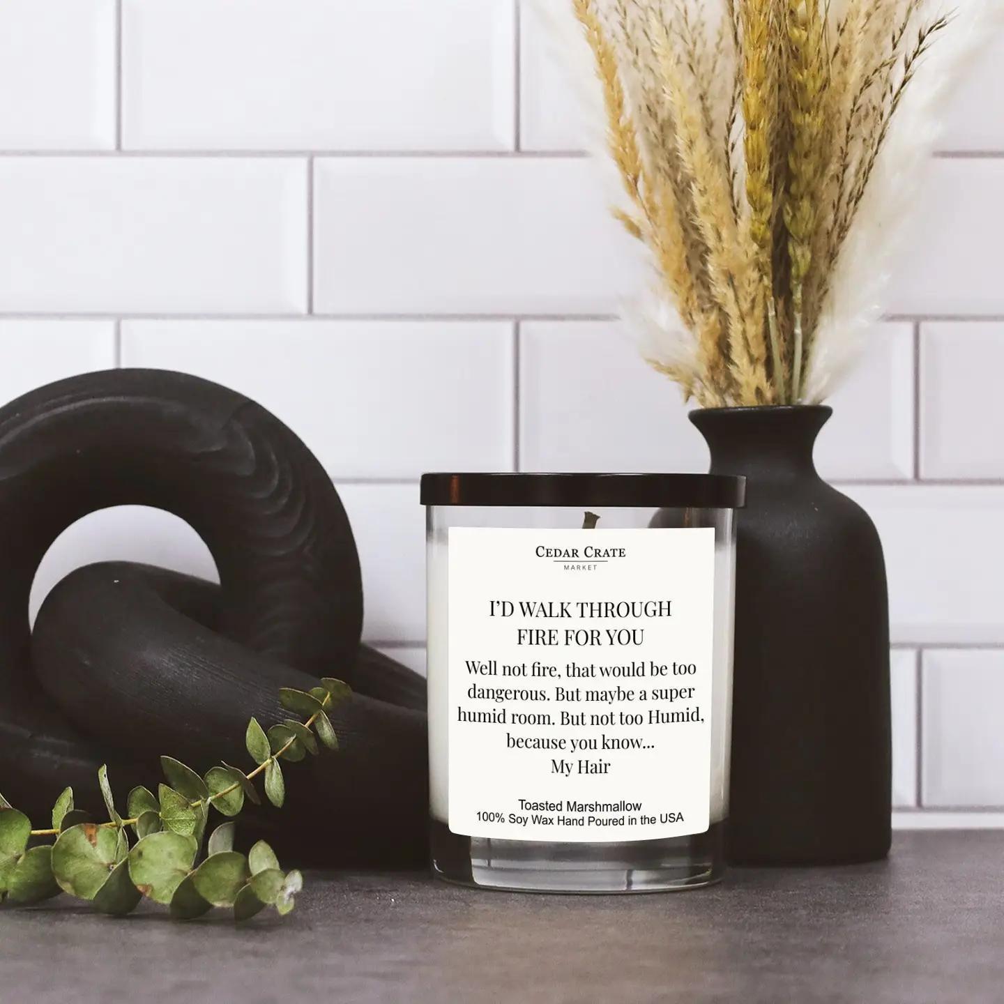 Funny Candle | I'd Walk Through Fire For You | Soy Candle