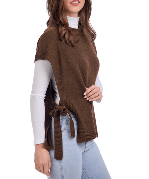 Tye Sweater Vest in Brown