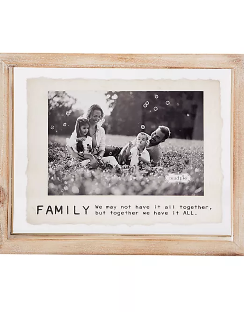 4x6 Family Glass Wood Frame