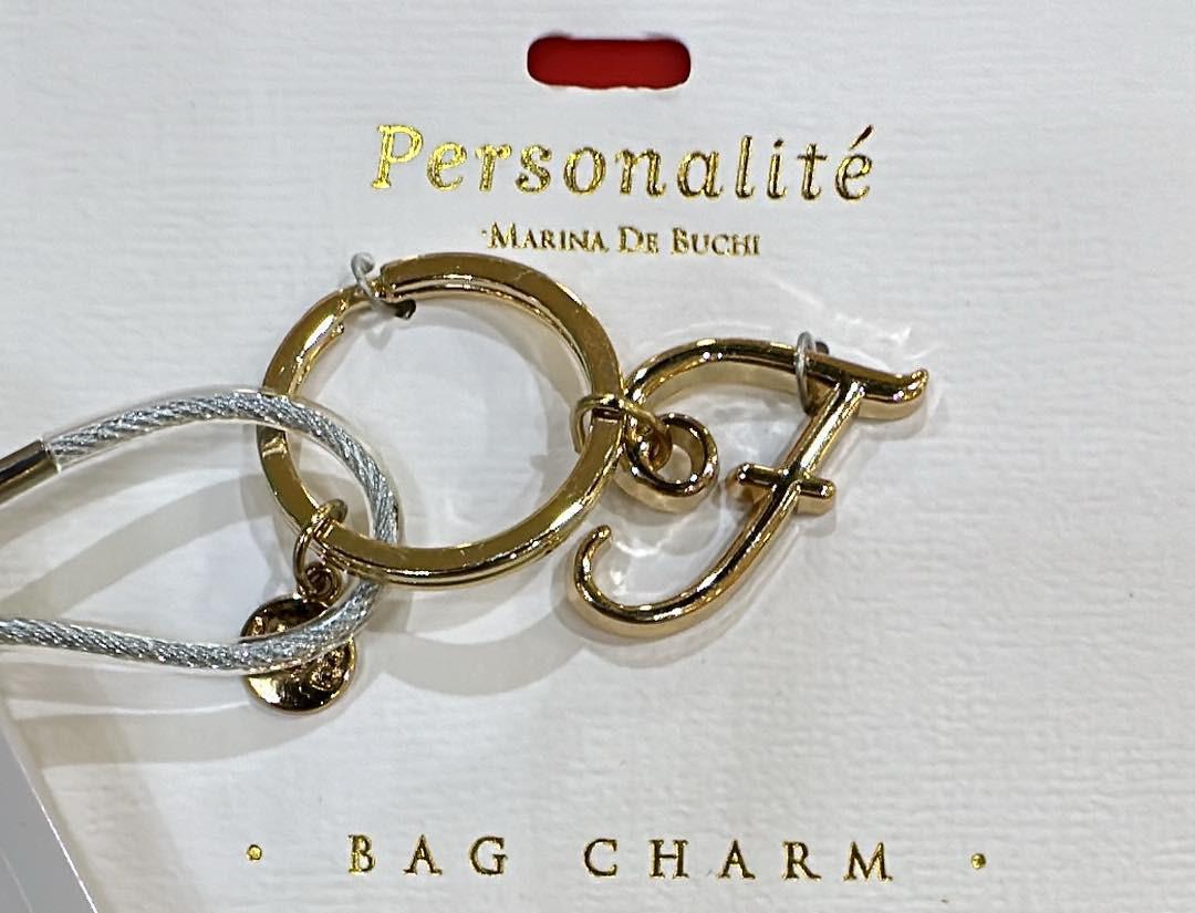 F Initial Bag Charm Keyring
