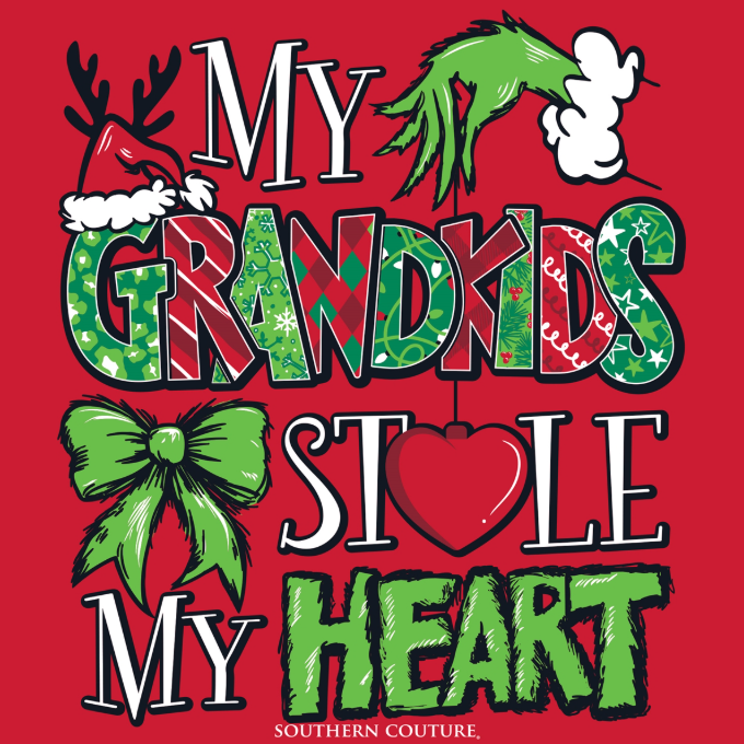 SC Classic My Grandkids Stole My Heart on LS - Red
