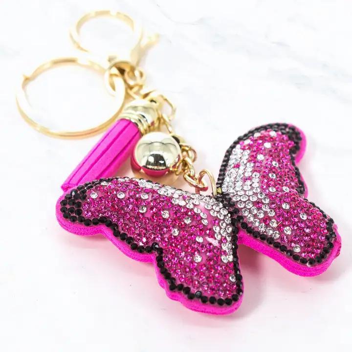 Suzie Q USA Rhinestone Puffy Keychains