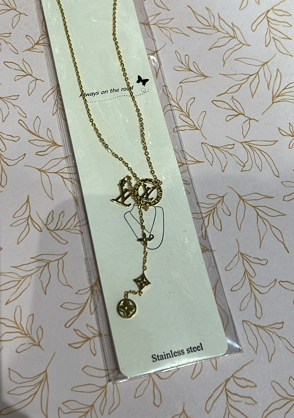 LV Gold Monogram Necklace