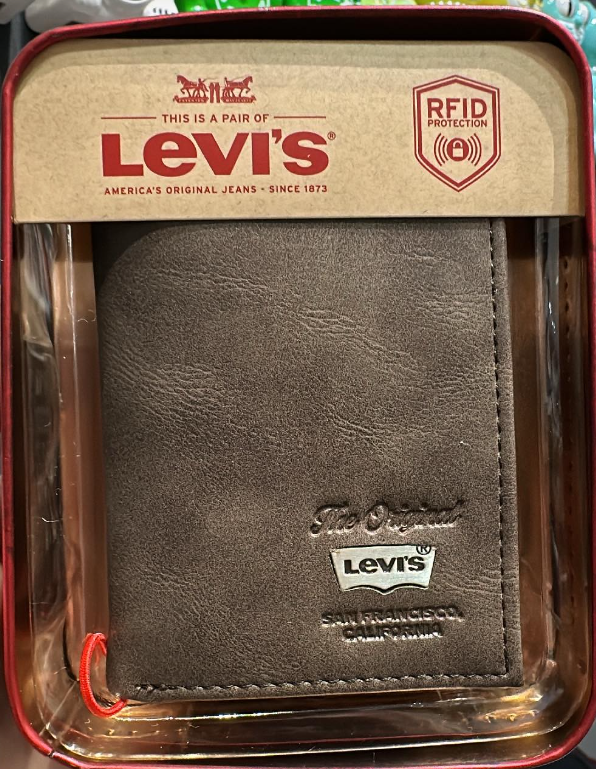 Levi Strauss MENS Trifold Wallet - BROWN #3