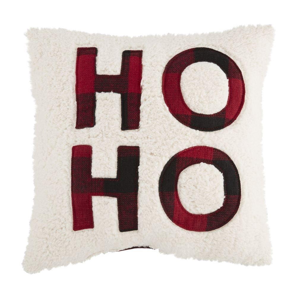 Be Merry/HOHO Check Fuzzy Pillow