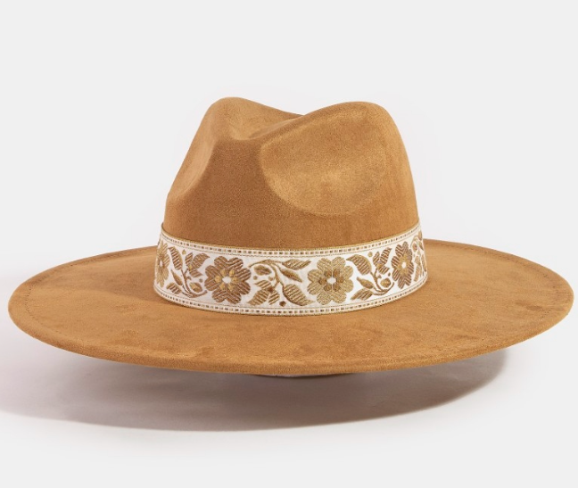 Flower Ribbon Bow Fedora Hat