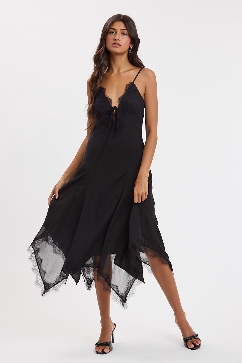 Pale Color Sweetheart Lace Trim High-low Dress