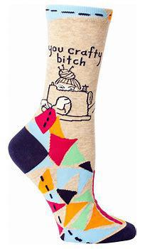 You Crafty Bitch Crew Sock