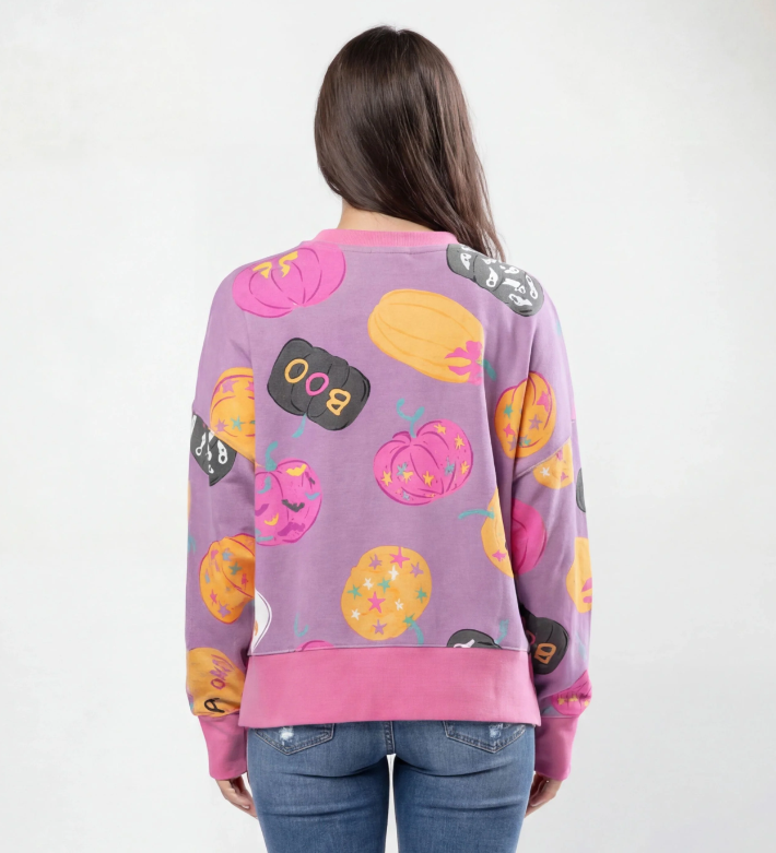 Spooky Szn Lavender Crew Neck Sweatshirt