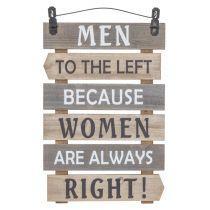 Men Left, Women Right Sign