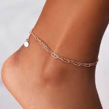 Double Chain Rose Gold Anklet
