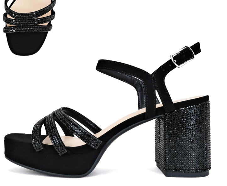 Icarus Black Sparkle Heels