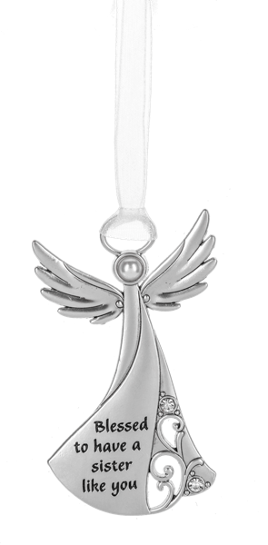 Silver Angel Ornaments