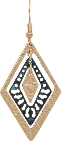 Triple Layer Pointy Ellipse Earring