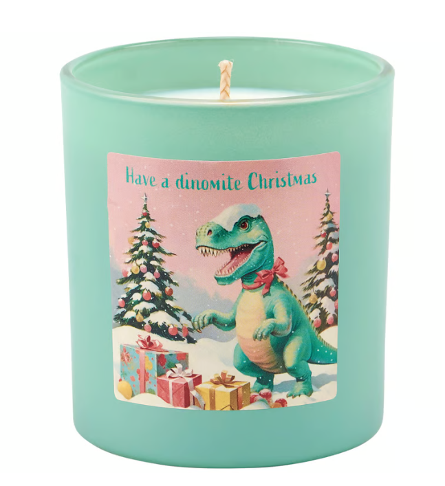 Dinomite Christmas Candle