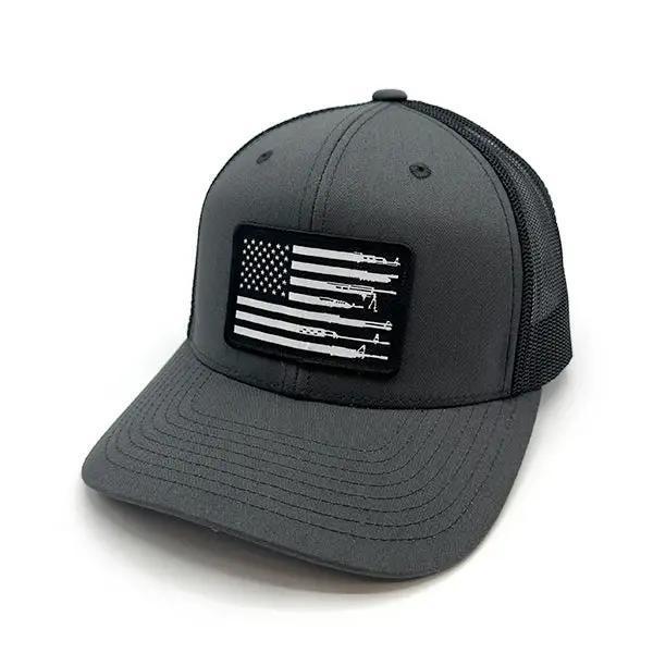 Firearm Flag Woven Patch Hat