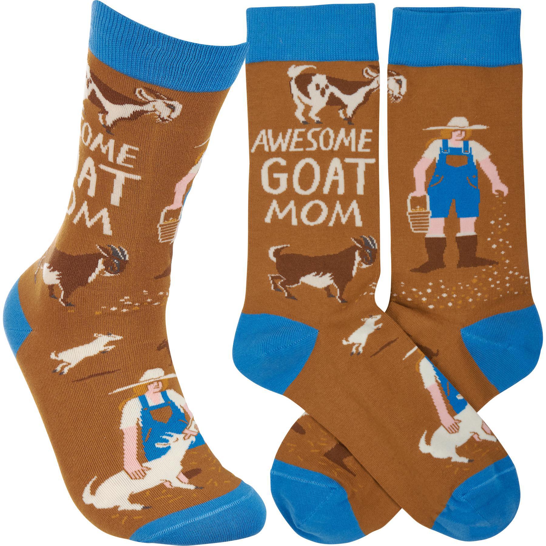 Awesome Goat Mom Socks