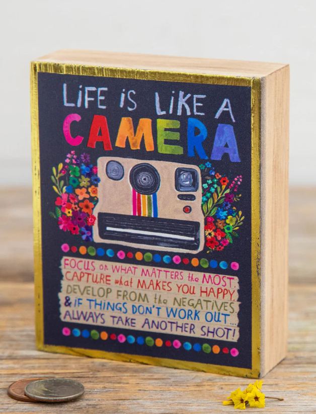 Life Is Like A Camera Tiny Block Keepsake