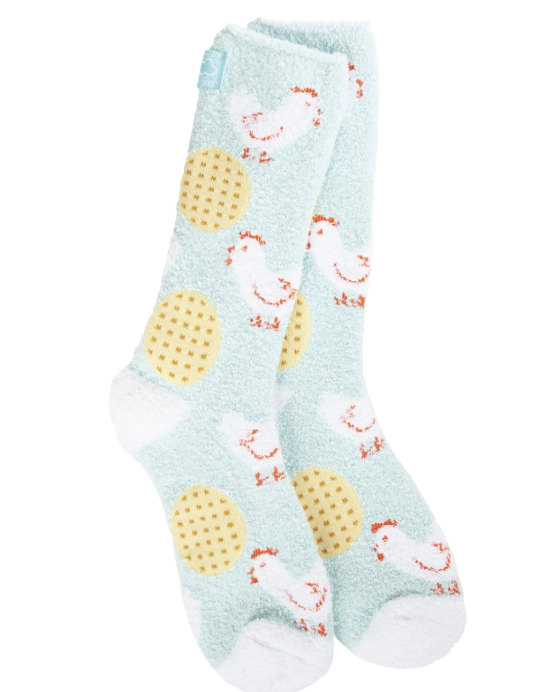 Chicken & Waffles Holiday Fall Cozy Crew Socks