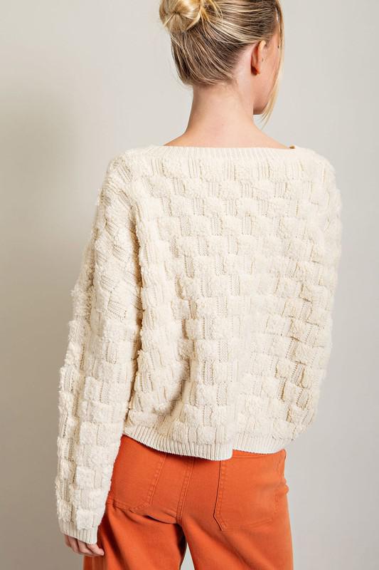 Ivory Block Sweater
