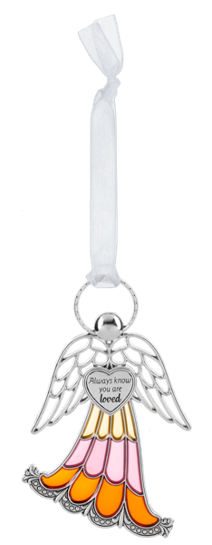 Stained Glass Angel Ornament