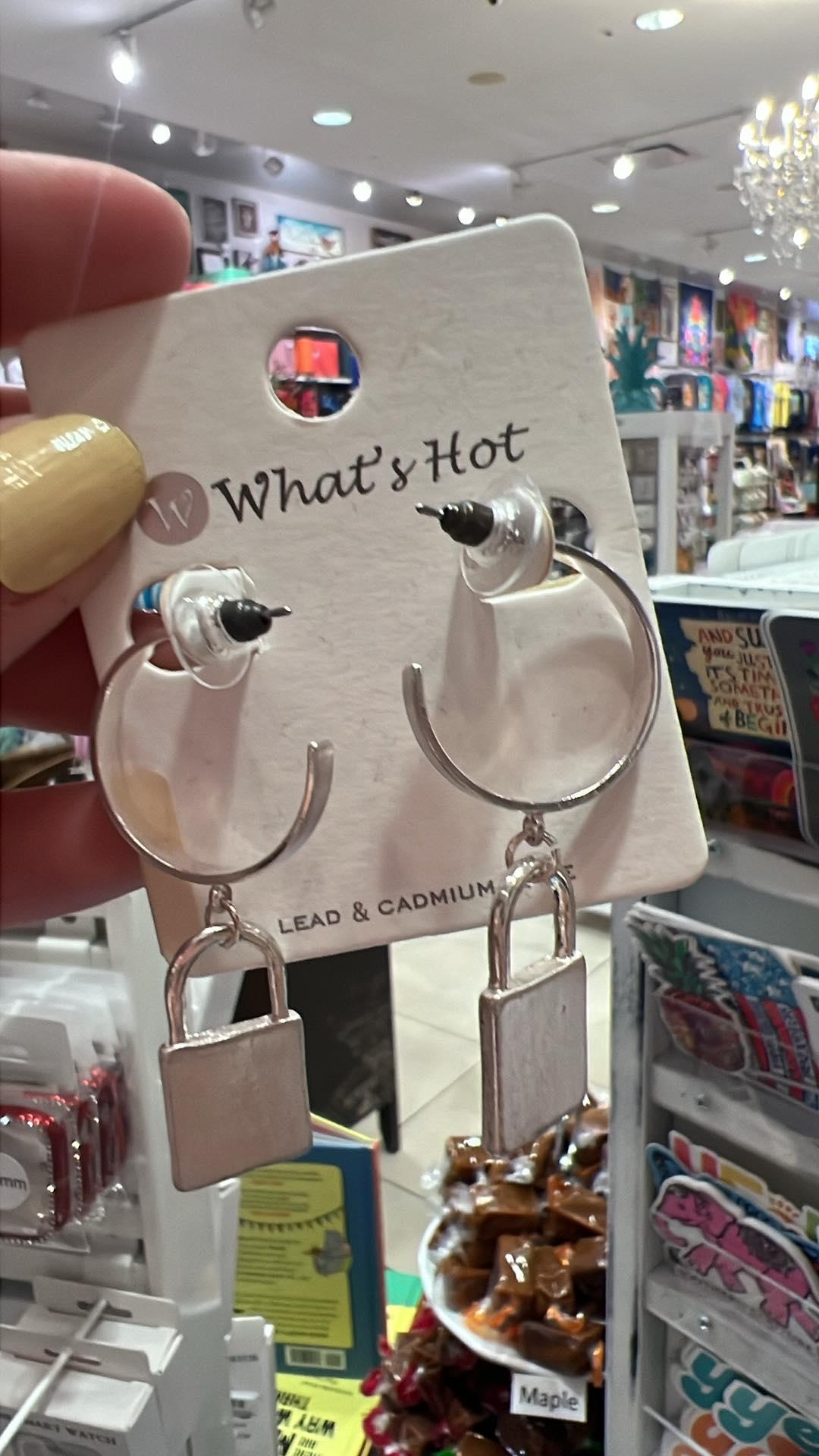 Hoop Locket Charm Earrings