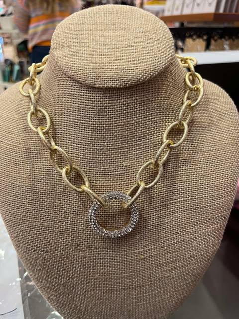 LV Refurbished Circle Gem Necklace