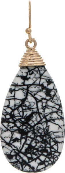 Agate Teardrop Earring
