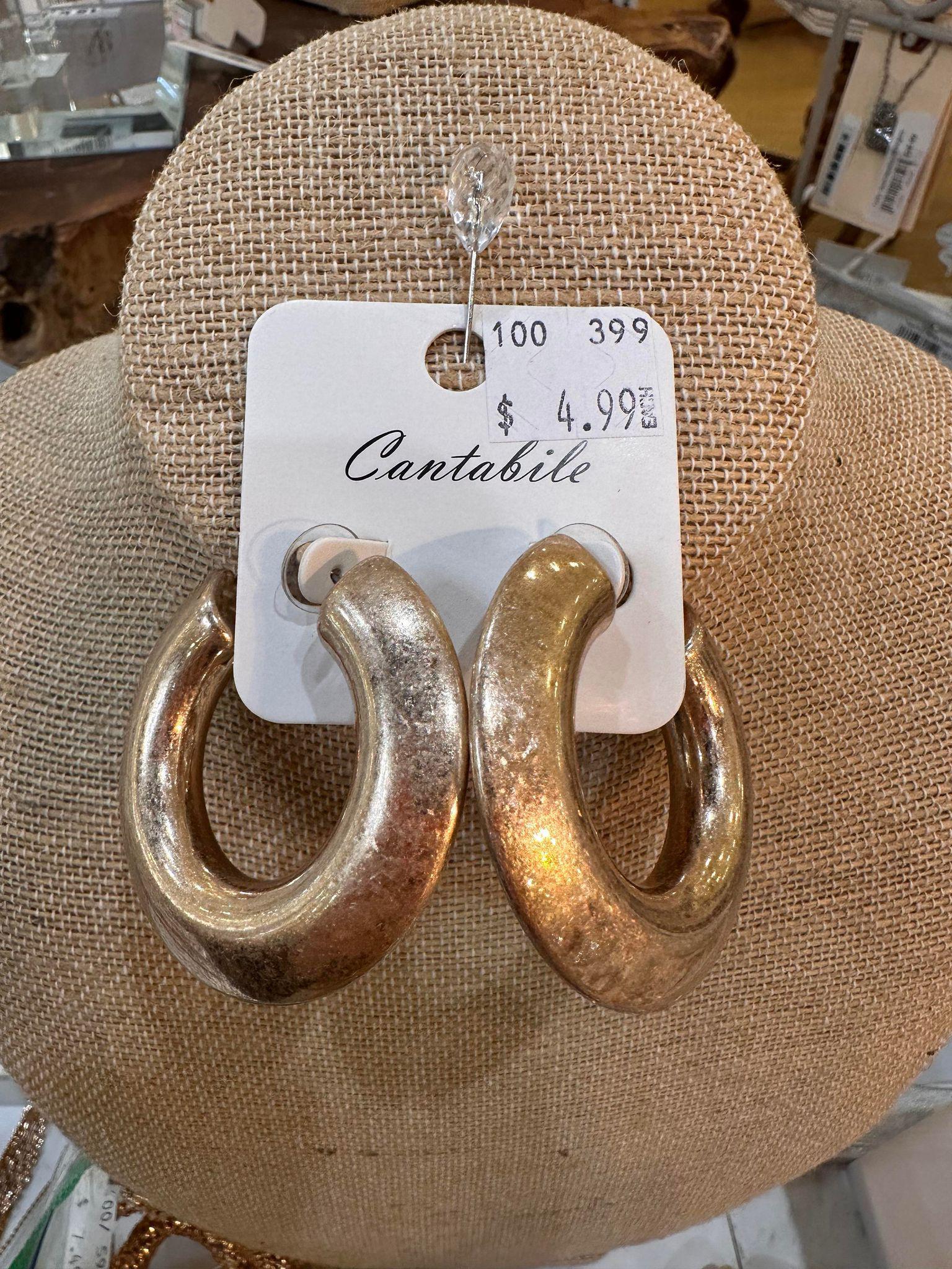 Thick Brass Hoops