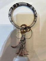 White Reptile Bangle Keyring