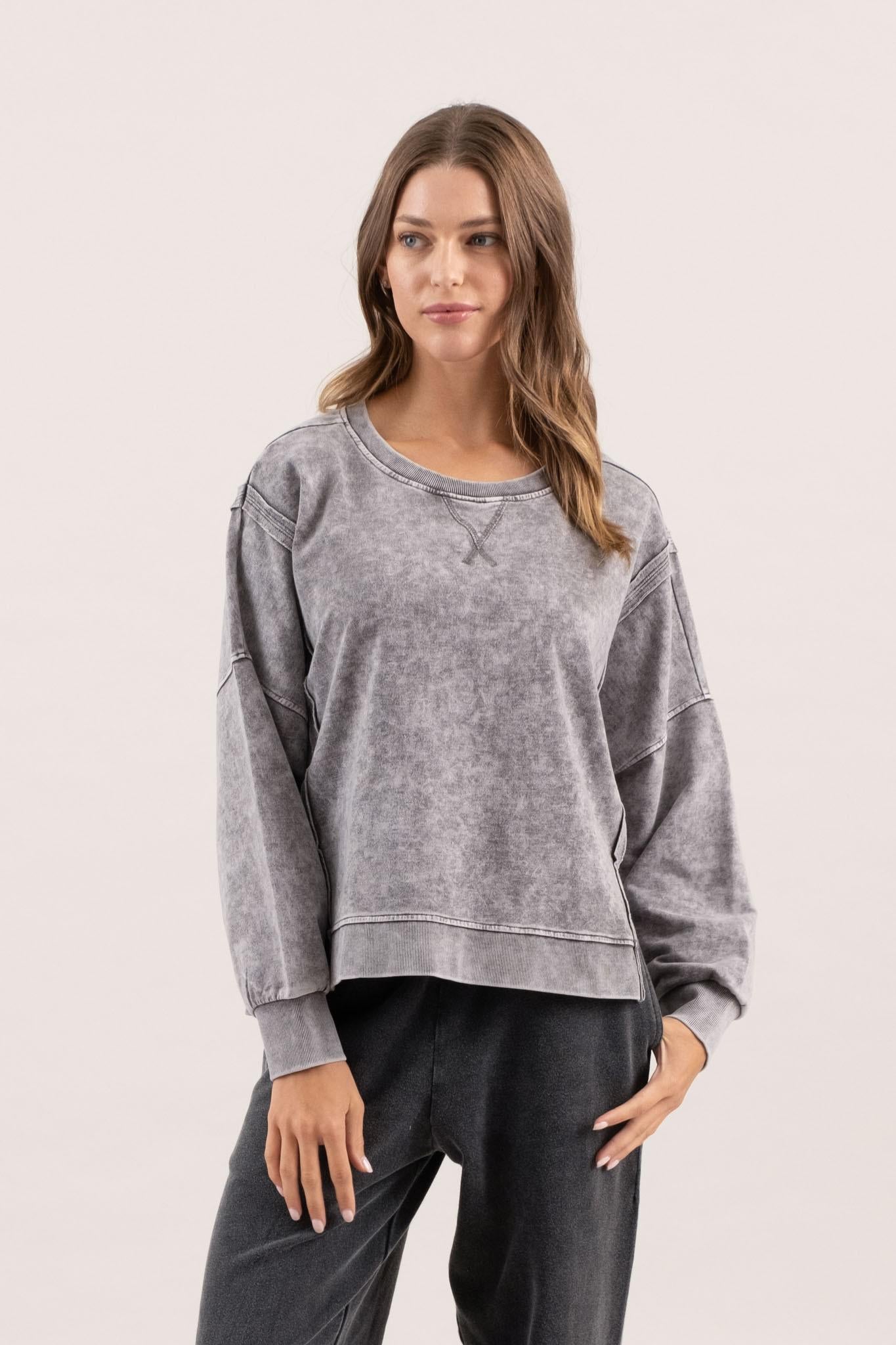 Charcoal Washed Knit