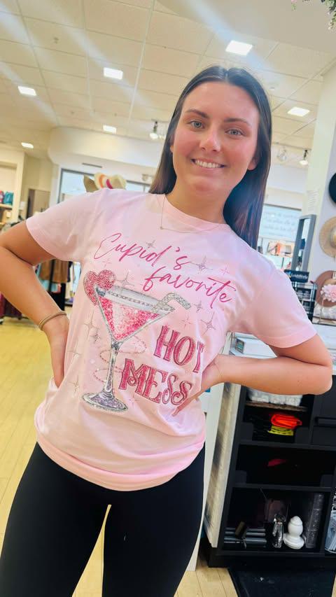 Cupids Favorite Hot Mess Tee