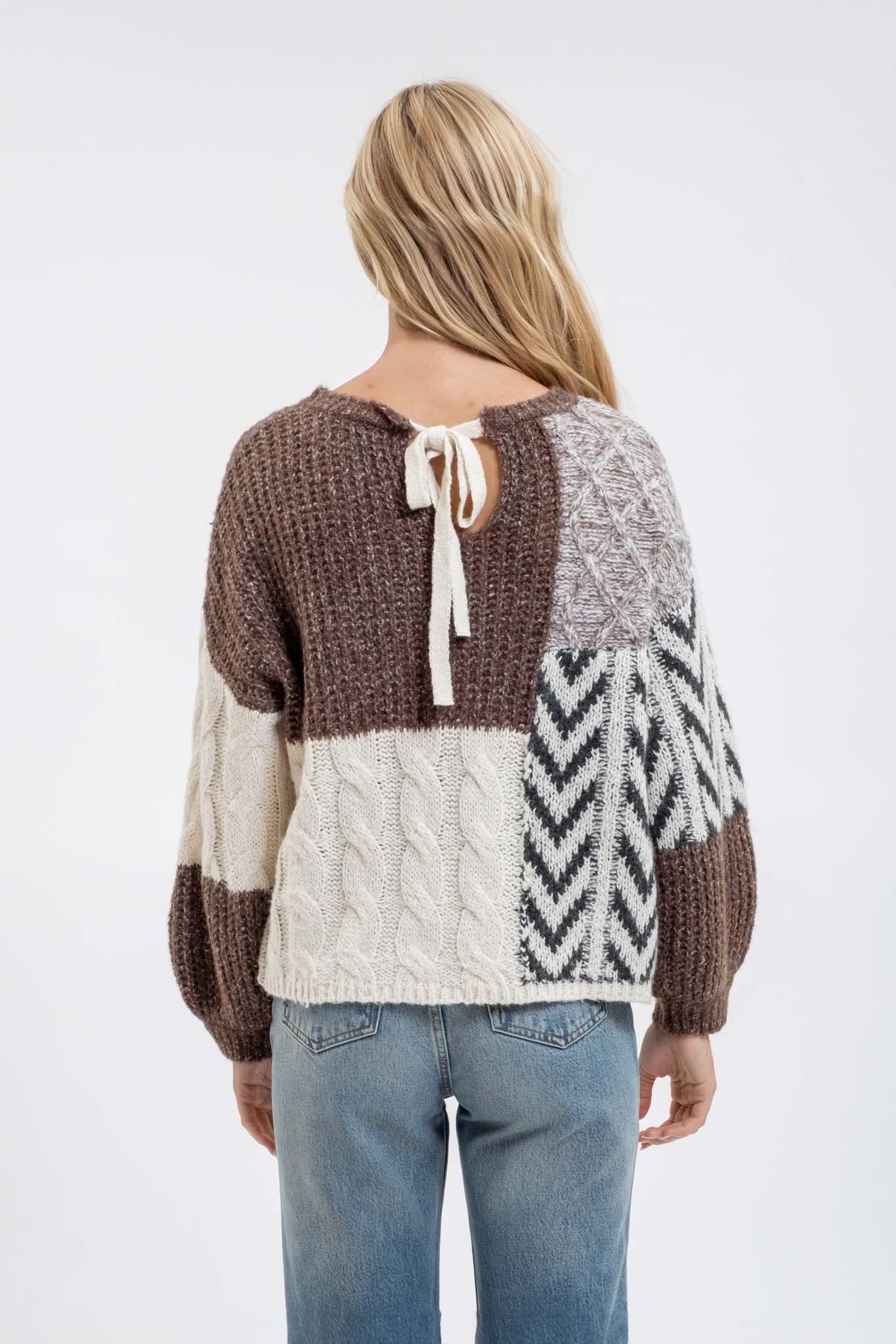 Brown Chevron Sweater