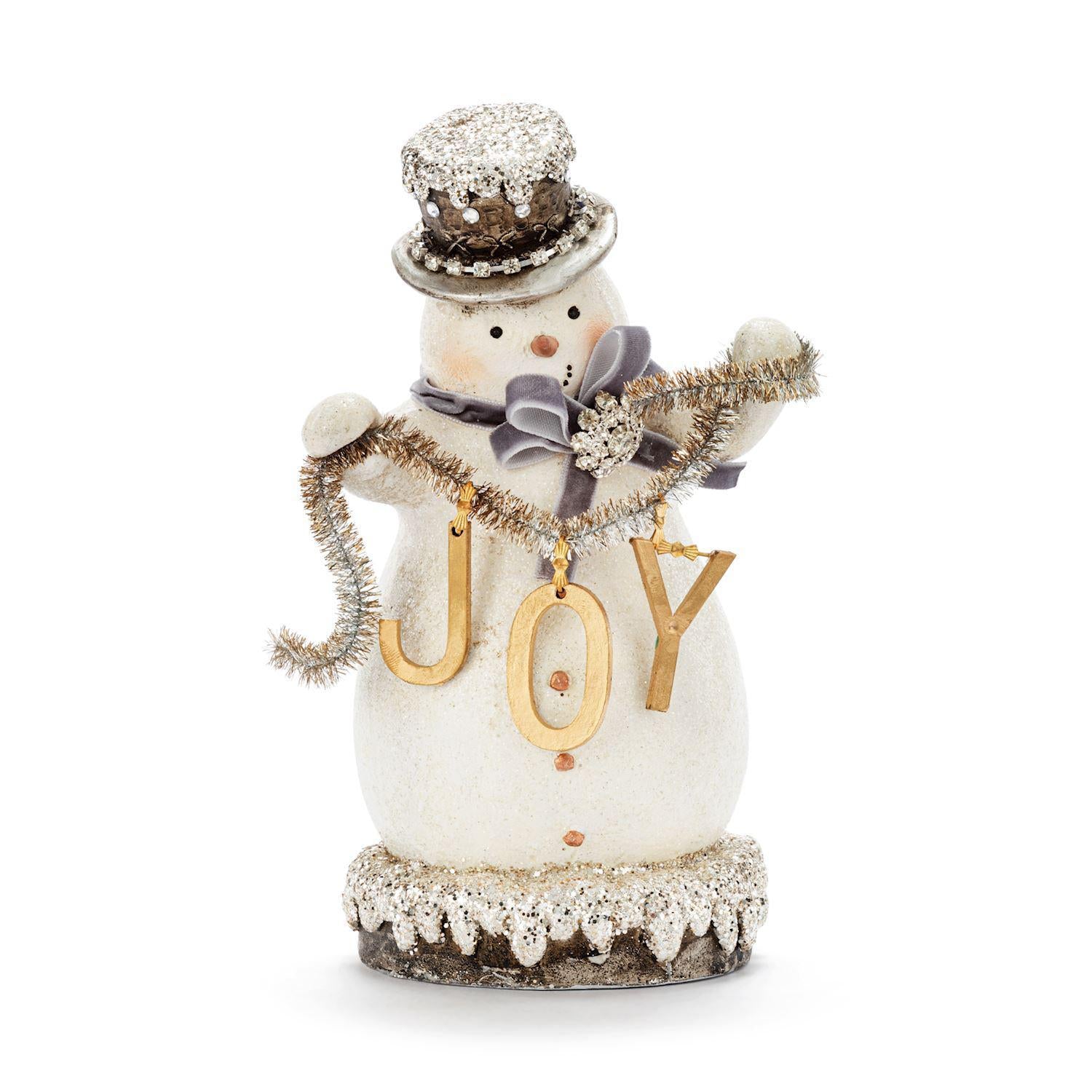 Snowman Joy Sparkle Figure - 4.5x8in