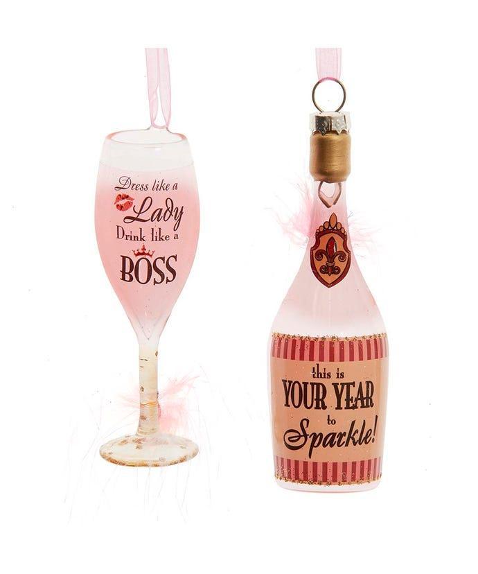 Champaign Bottle Ornament