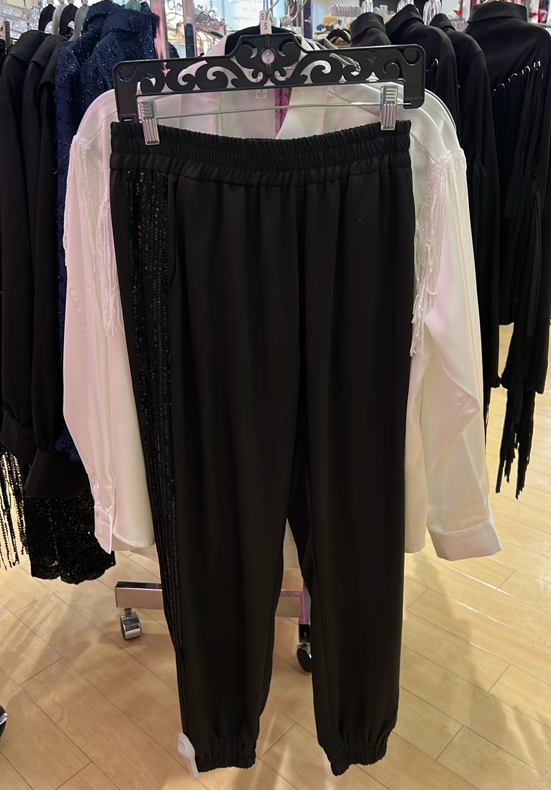 Black Sequin Pants