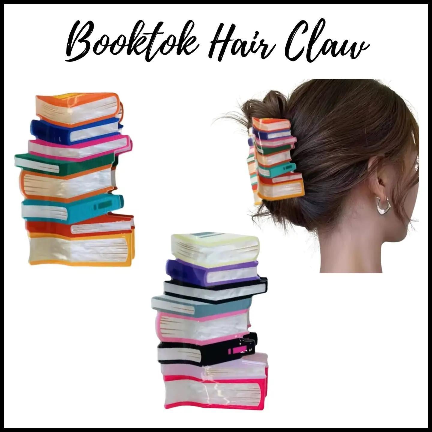 Booktok Book Stack Hair Claw Clip
