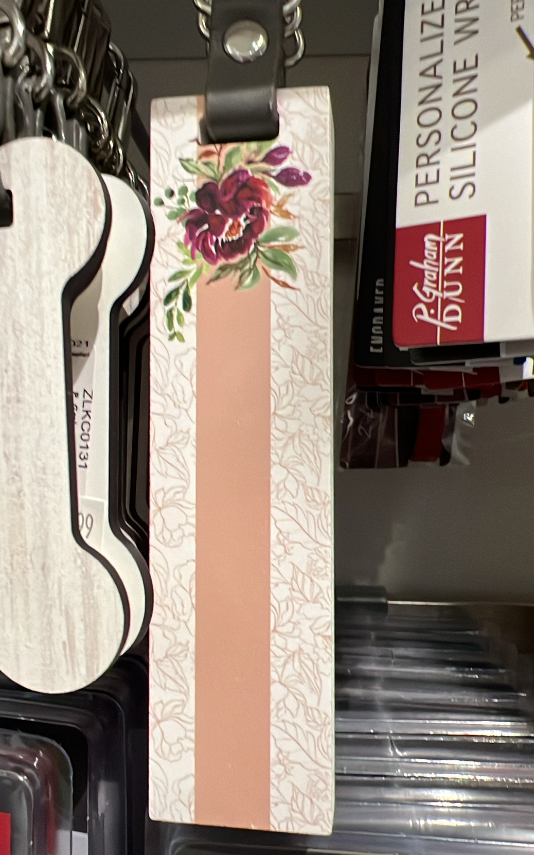 Pink Floral Keychain