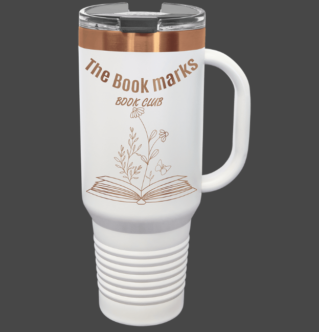 Polar Camel 40 oz. White/Rose Gold ION-Plated Travel Mug