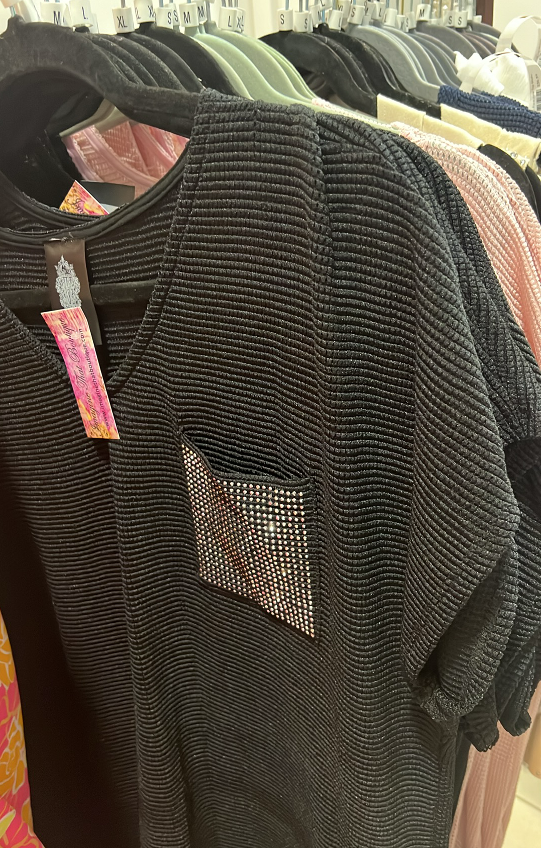 Rhinestone Pocket Tee