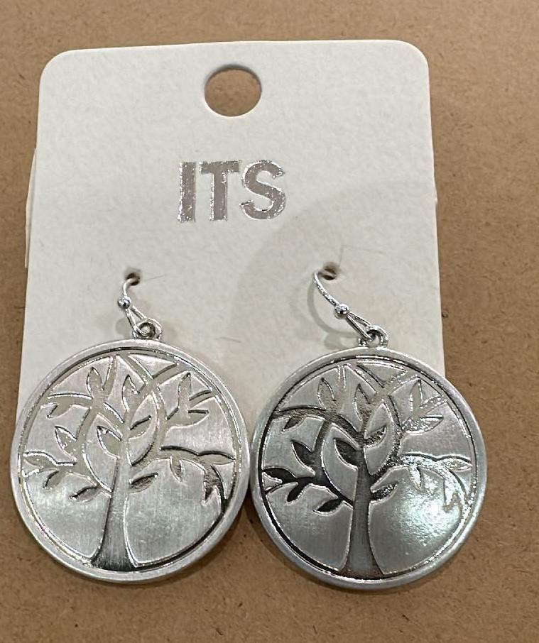 Tree Of Life Disc Earrings