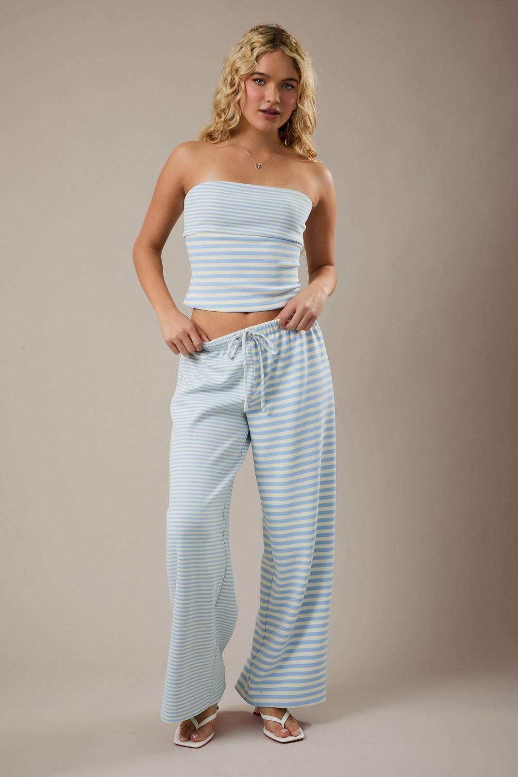 Stripe Different Detail Tube Top
